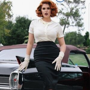 Tatyana.  Taylor & Twirl.  Salem Black High-Waist Pencil Skirt.  New with tags.